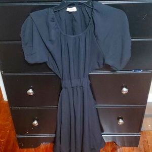 Black, Open Back Dress with Tie in Back